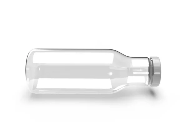 Bottiglia Succo Vetro Illustrazione Mockup Scena Sfondo Isolato — Foto Stock