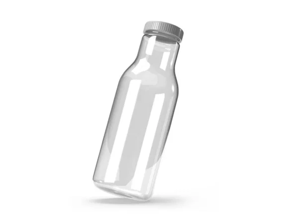 Glass Juice Bottle Illustration Mockup Scene Isolated Background — Stock Photo, Image