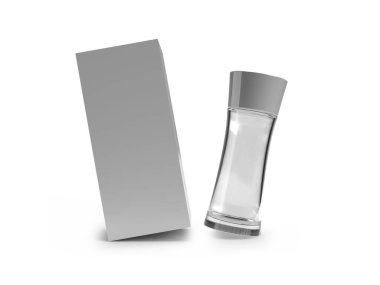 Parfüm Paketleme 3 boyutlu Görüntü İzole Arkaplan Sahnesi