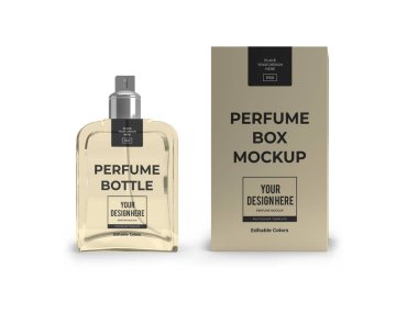 Parfüm Paketleme 3 boyutlu Görüntü İzole Arkaplan Sahnesi