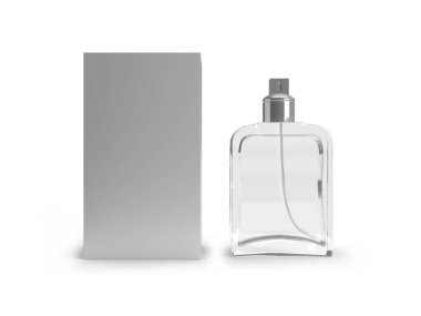 Parfüm Paketleme 3 boyutlu Görüntü İzole Arkaplan Sahnesi