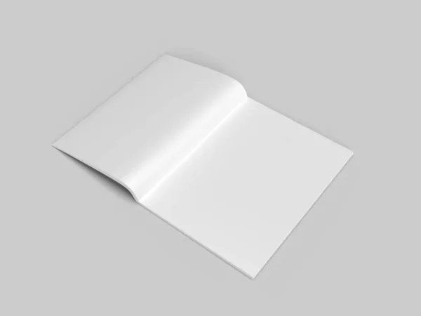 Magazin Buch Papier Illustration Mockup Szene Auf Isoliertem Hintergrund — Stockfoto