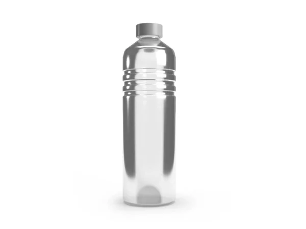 Scena Trasparente Mockup Dell Illustrazione Della Bottiglia Acqua Sfondo Isolato — Foto Stock