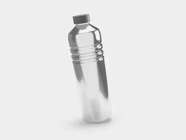 Прозора Пляшка Води Ілюстрація Макет Сцени Ізольованому Тлі — стокове фото