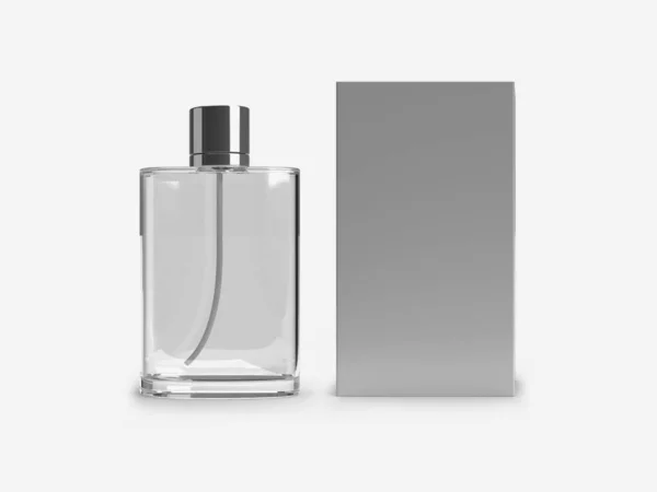 Perfume Embalagem Ilustração Mockup Cena Fundo Isolado — Fotografia de Stock