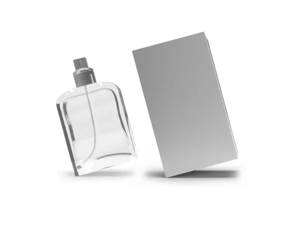 Parfümverpackungen Illustration Mockup Szene Auf Isoliertem Hintergrund — Stockfoto