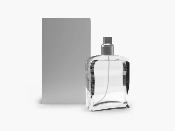 Parfum Verpakking Illustratie Mockup Scene Geïsoleerde Achtergrond — Stockfoto