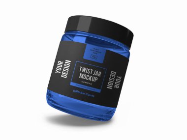 Jar Twist Paketleme 3B Görüntü İzole Arkaplan Sahnesi