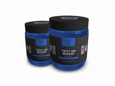 Jar Twist Paketleme 3B Görüntü İzole Arkaplan Sahnesi