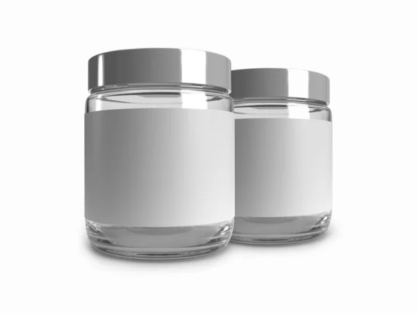 Twist Jar Packaging Illustration Mockup Scene Isolated Background — 스톡 사진