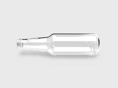 Bira Şişesi 3D Görüntü İzole Arkaplan Sahnesi