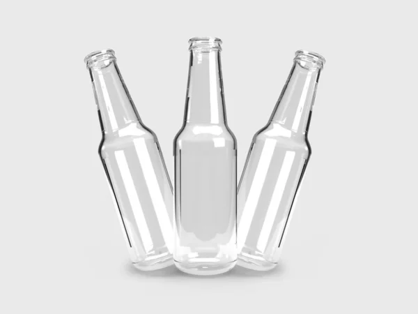 Пивна Пляшка Ілюстрація Макет Сцени Ізольованому Тлі — стокове фото
