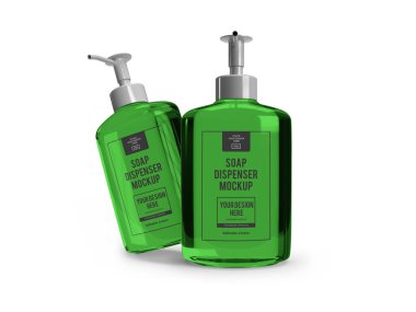 Sabun Ayrıştırıcı 3B Görüntü İzole Arkaplan Sahnesi