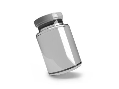 Aşı Vial 3D Görüntü İzole Arkaplan Sahnesi