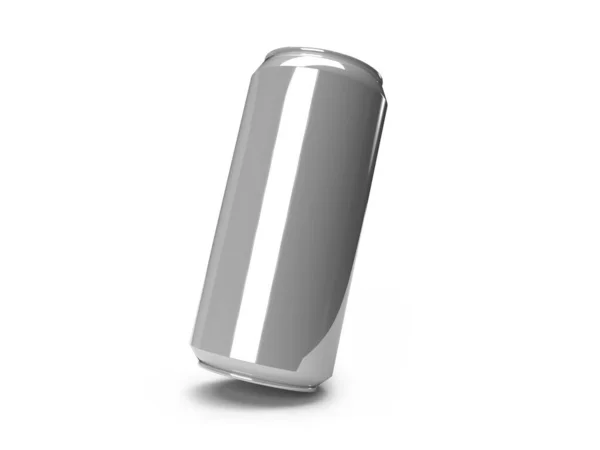 飲料缶3Dイラスト 単離された背景上のモックアップシーン — ストック写真