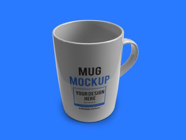 İzole Arkaplanda İçilen Kupa 3D Görüntü Uygulama Sahnesi