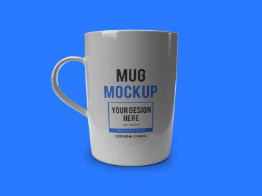 İzole Arkaplanda İçilen Kupa 3D Görüntü Uygulama Sahnesi