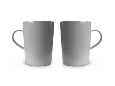 İzole Arkaplanda İçilen Kupa 3D Görüntü Uygulama Sahnesi