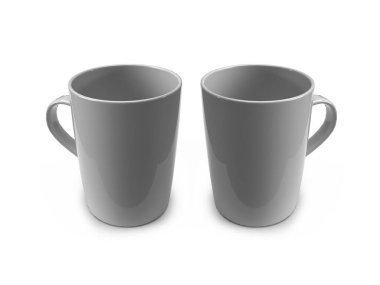 İzole Arkaplanda İçilen Kupa 3D Görüntü Uygulama Sahnesi