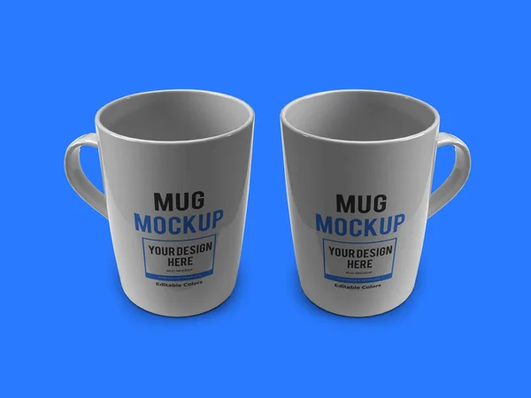 마시기 Mug Illustration Mockup Scene Isolated Background — 스톡 사진