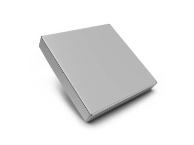 İzole Arkaplanda Pizza Kutusu Paketleme 3B Görüntü Sahnesi