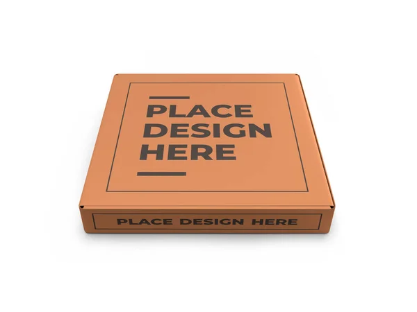 Pizza Box Verpakking Illustratie Mockup Scene Geïsoleerde Achtergrond — Stockfoto