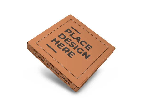 Pizza Box Verpakking Illustratie Mockup Scene Geïsoleerde Achtergrond — Stockfoto