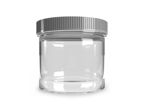 플라스틱 Jar Illustration Mockup Scene Isolated Background — 스톡 사진