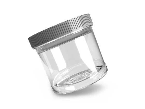 Plastic Glass Jar Illustratie Mockup Scene Geïsoleerde Achtergrond — Stockfoto