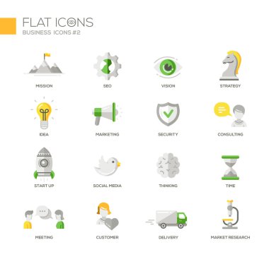 Office, iş modern ince çizgi tasarım simgeler ve semboller