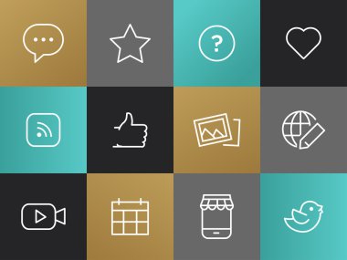 Tek satır bloglama sembollerin Set