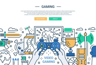 Video oyun - satırı tasarım web sitesi banner