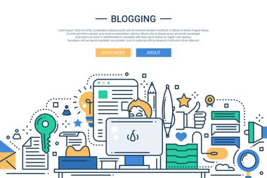 Blogging - satırı tasarım web sitesi banner