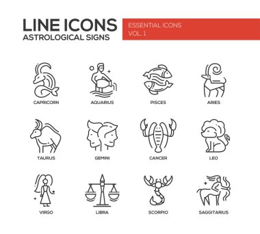 Zodyak işaretleri Icons set