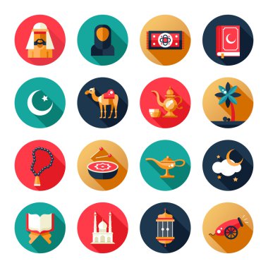 İslam kültürü Icons set