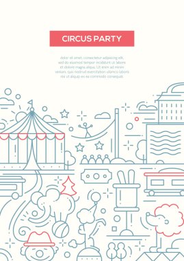 Sirk, karnaval parti hattı tasarım kompozisyon