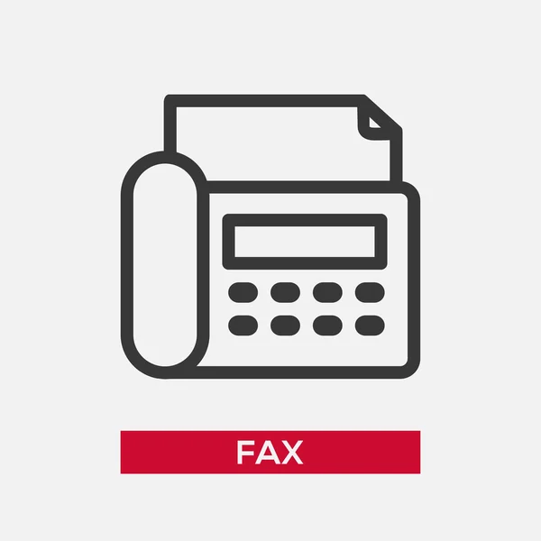 Telephone Fax single icon — Stock Vector