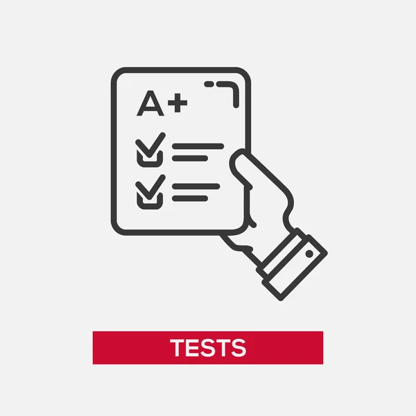 Tests - één pictogram — Stockvector