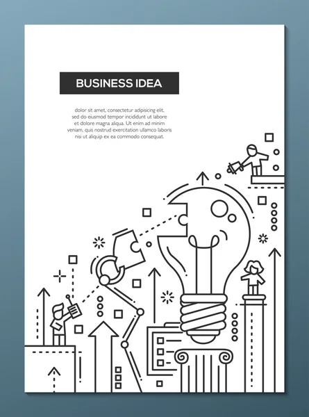 Pomysł na biznes - szablon wiersza projektu Broszura plakat A4 — Wektor stockowy