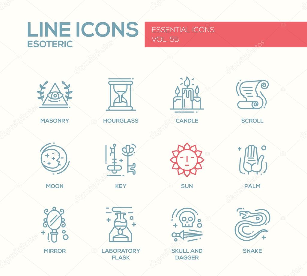 Esoteric - line design icons set