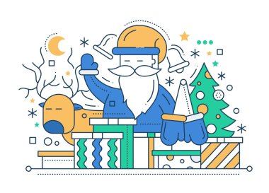 Merry Christmas - satır tasarım kartı