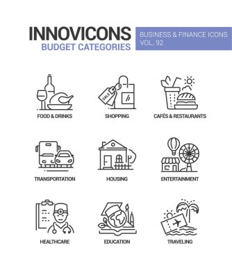 Bütçe Kategorileri - satır tasarım simgeleri belirlendi