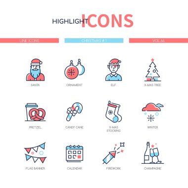 Noel sembolleri - satır tasarım simgeleri belirlendi