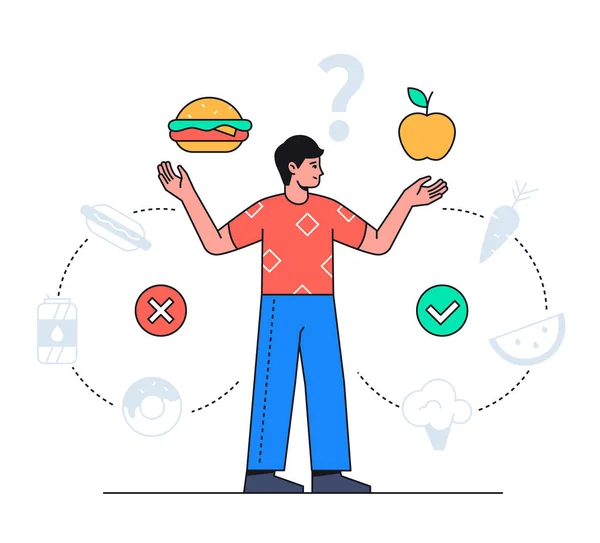 Healthy eating - modern flat design style illustration — Stock Vector