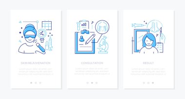 Plastik cerrahi - modern çizgi tasarım web pankartları