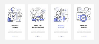 İş geliştirme - modern çizgi tasarım biçimi web pankartları