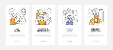 Psikolojik sorunlar - satır tasarım biçimi web pankartları