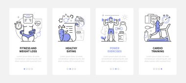 Etkin yaşam tarzı - modern satır tasarım biçimi web pankartları