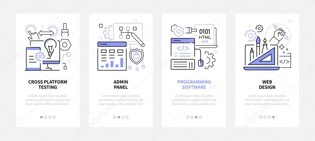 Web development - modern line design style web banners