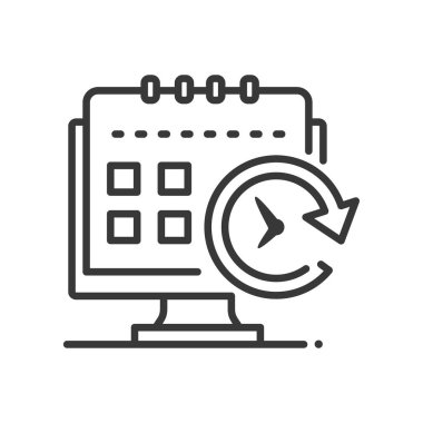 Planlama - vektör çizgisi tasarımı tek izole simge